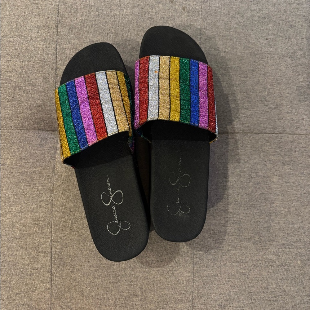 Jessica Simpson Rainbow wedges